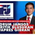 Forum Jamsos Minta Wapres Gibran Stop Pencitraan ke Sawah dan Pasar. JR: Rakyat Butuh Realisasi 19 Juta Lapangan Kerja